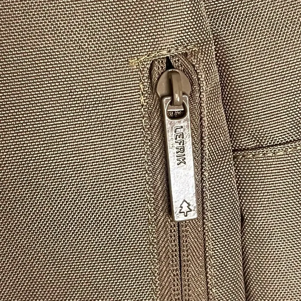 Lefrik Vegan Recycled Backpack Tote Khaki 12” x 13” x 3” Eco-Friendly Adjustable